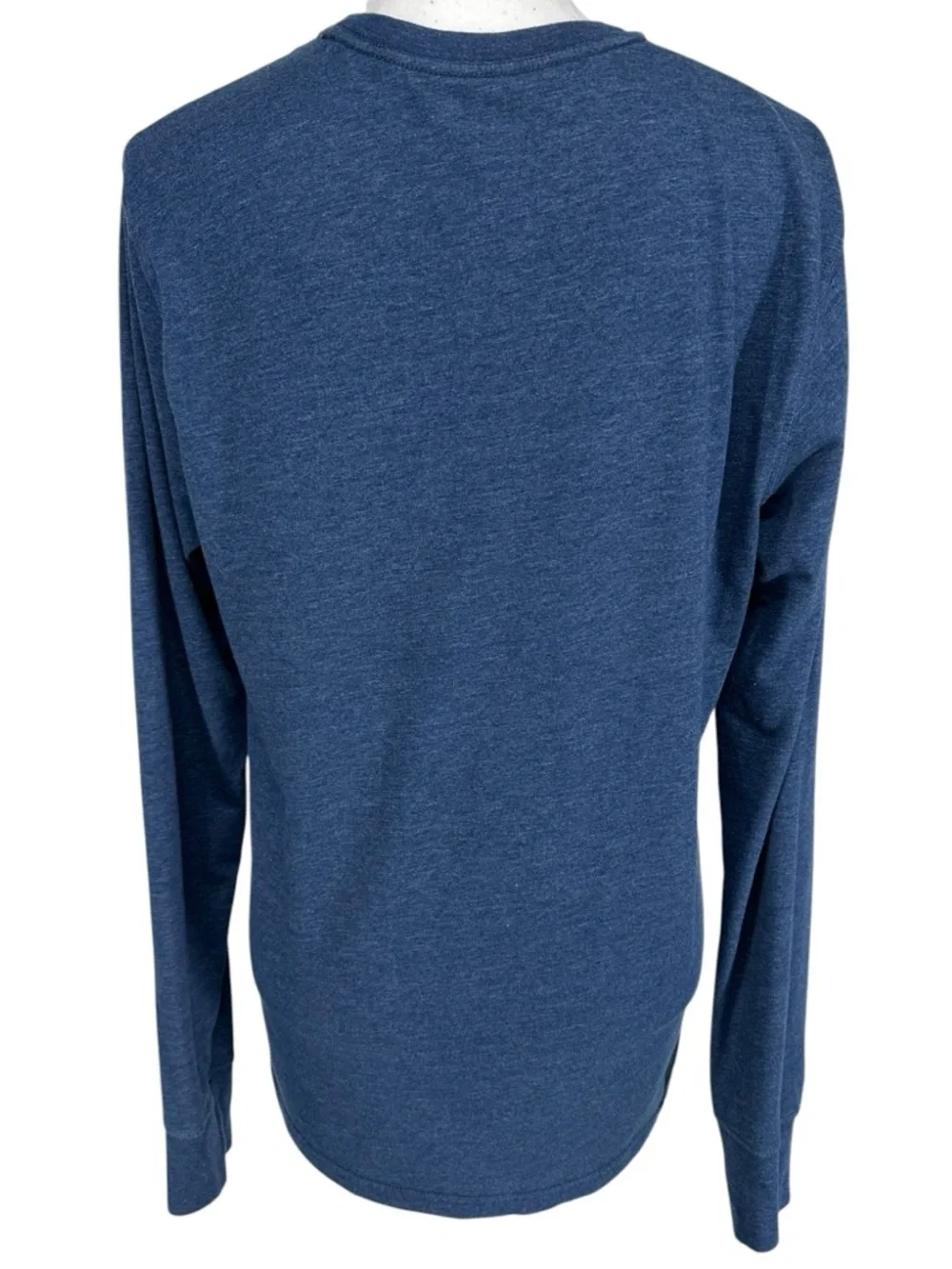 MOSSIMO / Navy Blue Long Sleeve Henley Shirt / Medium / Emo Hipster Preppy Indie - Picture 3 of 6